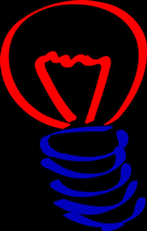 Neon Lightbulb Illustration PNG image with transparent background