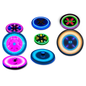 Neon Lights Buttons Png 06262024 PNG Image