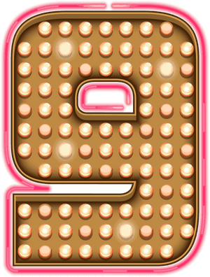 Transparent Neon Clipart - Neon Light Numbers Png, Png Download PNG with transparent background