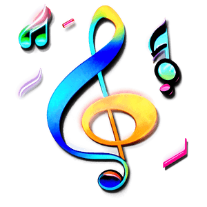 Neon Music Notes PNG 06112024 PNG image with transparent background