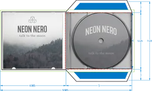 Neon Nero C D Case Design PNG Image