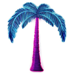Neon Palm Vaporwave PNG jym PNG image with transparent background
