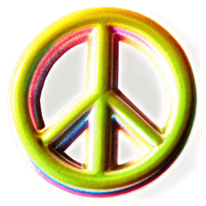 Neon Peace Sign PNG xkt PNG