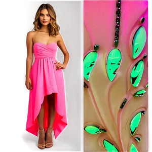 Neon Pink Dress Png 77 PNG Image