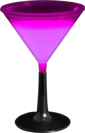 Neon Pink Martini Glass PNG Image