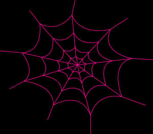 Neon Pink Spider Webon Black Background PNG image with transparent background