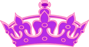 Neon Purple Crown Illustration PNG Image