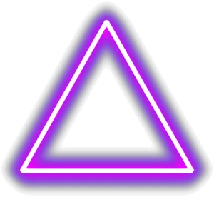 Neon Purple Triangle Outline PNG Image