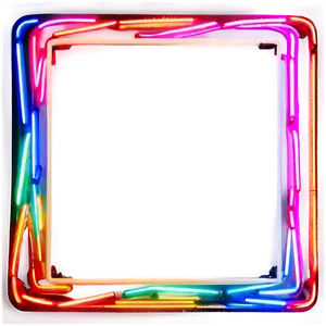 Neon Rectangle Border Png Qlx PNG Image