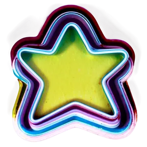 Neon Star Sticker Png Bnw PNG Image