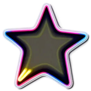 Neon Star Sticker Png Vrj PNG Image