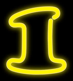 Neon Yellow Letter L PNG with transparent background