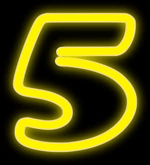 Neon Yellow Letter S PNG with transparent background