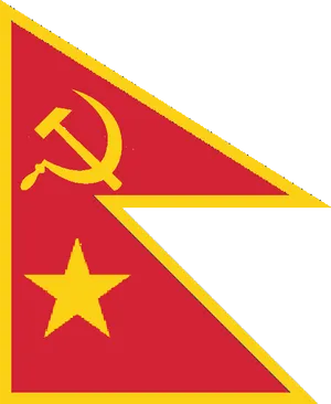 Nepal Communist Party Flag PNG Image