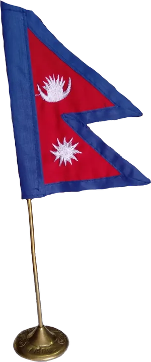 Nepal Flag Desk Display PNG Image