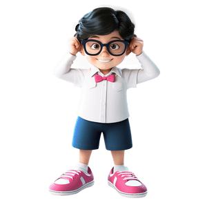 Nerd Character Cartoon PNG 05232024 PNG image with transparent background