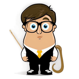 Nerd Character Cartoon PNG 10 PNG image with transparent background
