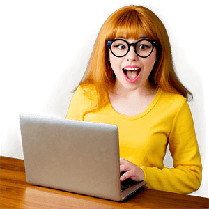 Nerd With Laptop PNG pef94 PNG image with transparent background