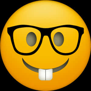 Nerdy Face Emojiwith Glassesand Buck Teeth PNG image with transparent background