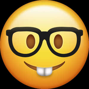 Nerdy Smiling Emoji PNG image with transparent background