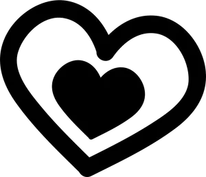 Nested Hand Drawn Hearts PNG Image