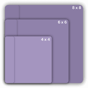 Nested Squares Purple Gradient PNG image with transparent background