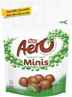 Nestle Aero Peppermint Minis Chocolate Package PNG Image