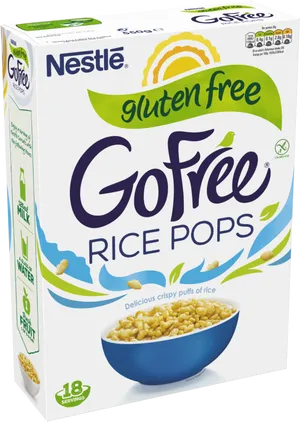 Nestle Go Free Rice Pops Cereal Box PNG Image