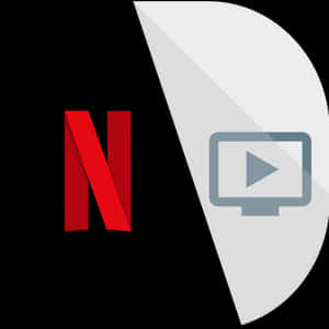 Netflix Iconwith Play Button PNG image with transparent background