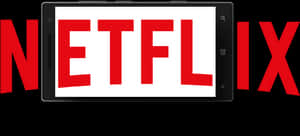 Netflix Logo Displayon Tablet PNG image with transparent background