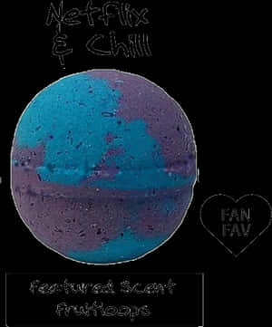 Netflixand Chill Bath Bomb Fruitloops Scent PNG image with transparent background