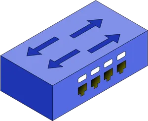 Network Switch Illustration PNG Image