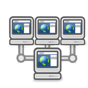 Networked Computers Global Connection PNG image with transparent background
