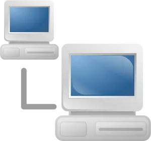 Networked Computers Icon PNG Image