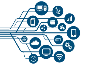Networked Technology Concept PNG Image