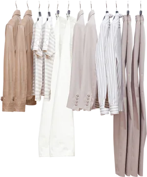 Neutral Toned Clothing Collection PNG Image