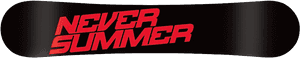 Never Summer Snowboard Graphic PNG image with transparent background