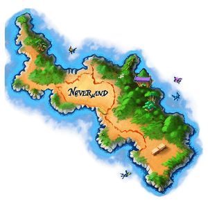 Neverland Map PNG 06112024 PNG image with transparent background