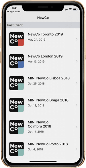 New Co Event Listi Phone App PNG image with transparent background