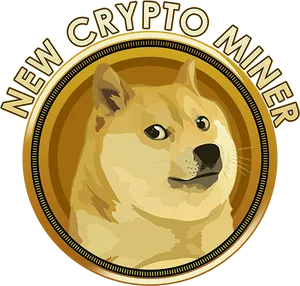 New Crypto Miner Dogecoin Inspired Graphic PNG Image