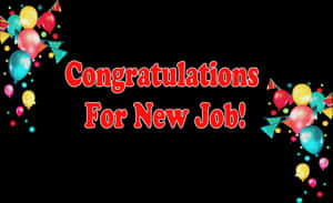 New Job Congratulations Balloons PNG image with transparent background