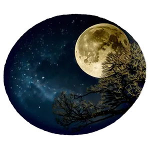 New Moon In Midnight Blue Png Onu PNG Image