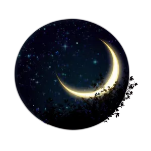 New Moon In Starry Sky Png 55 PNG Image