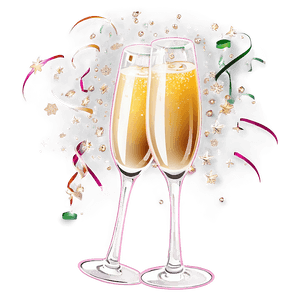 New Year Champagne Toast PNG   05212024 PNG image with transparent background
