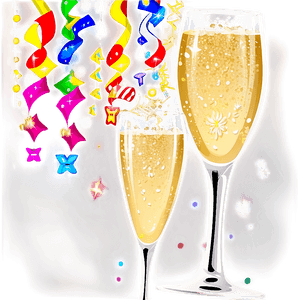 New Year Champagne Toast PNG   05212024 PNG image with transparent background