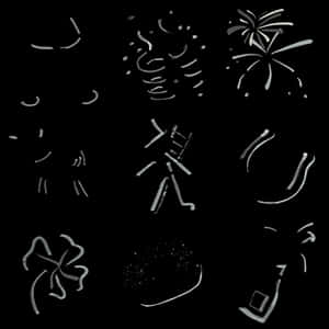 New Year Fireworks Icon Set PNG image with transparent background