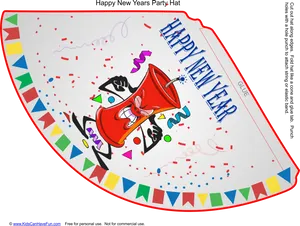 New Year Party Hat Design PNG Image