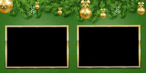 New Year Photo Frames Green Background PNG image with transparent background