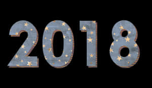 New Year2018 Celebration Numbers PNG with transparent background