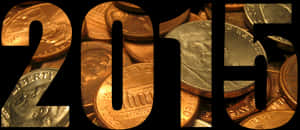 New Year2023 Coin Collage PNG with transparent background